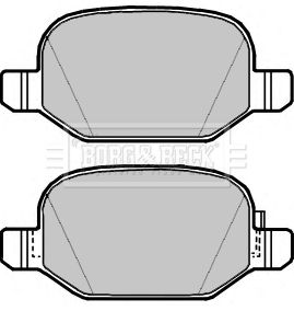 BORG & BECK Комплект тормозных колодок, дисковый тормоз BBP2412
